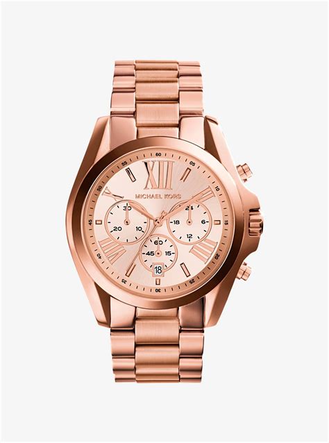 michael kors oversized watch rose gold|rose gold mk watch cheap.